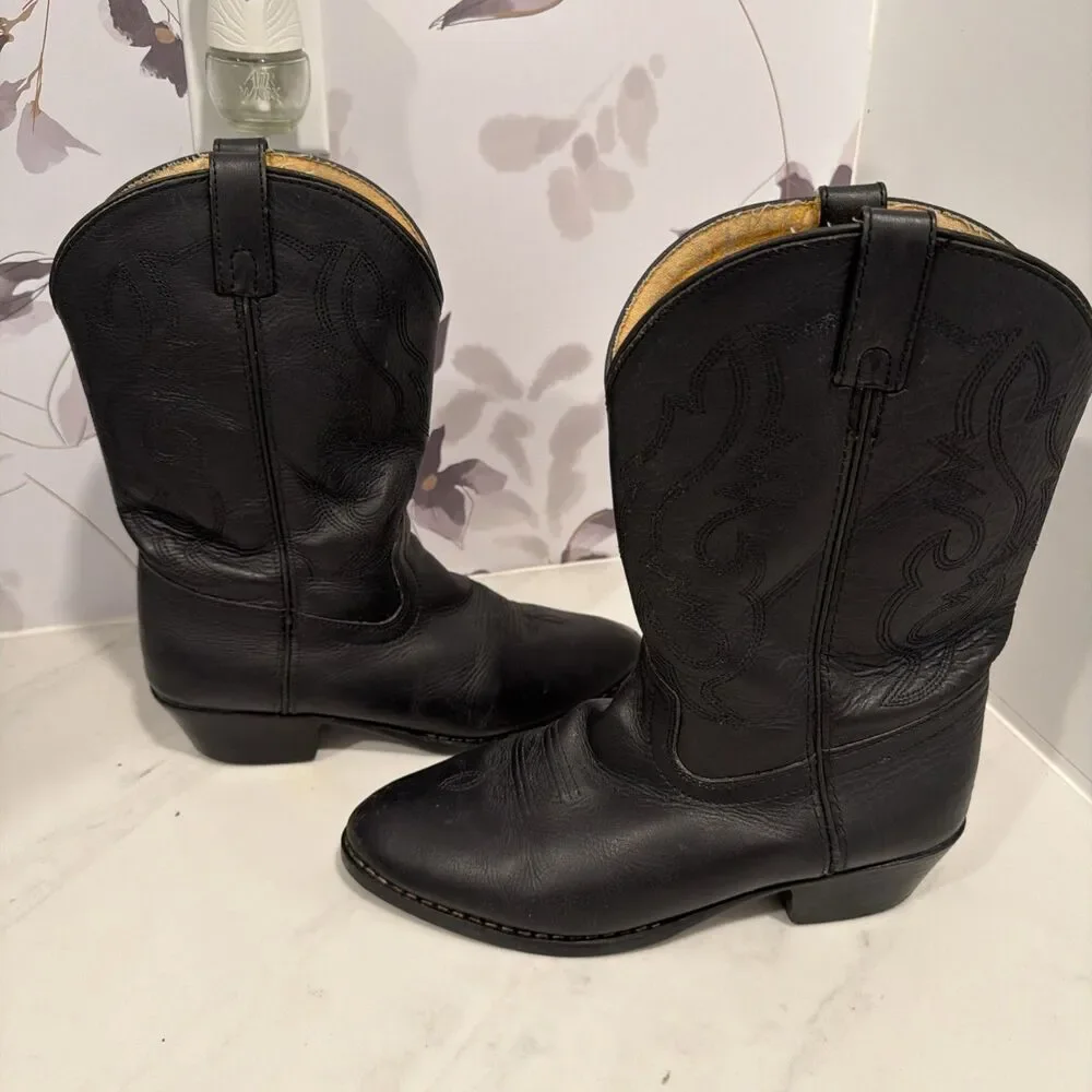 Smoky Mountain Boots Style 3032Y Black Leather Western Gorpcore Youth Size 6